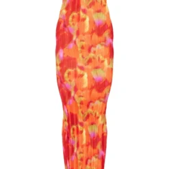 Robe Bustier Longue Plissée Orange Imprimé Abstrait à Torsade 9 Robe Bustier Longue Plissée Orange Imprimé Abstrait à Torsade -Jupe Lumine Soldes Boutique 277067ce6177c4b9410b1bc049196d7c74570860 cne2942 5