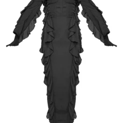 Robe Longue En Mousseline De Soie Noire à Corset Et Manches Longues 9 Robe Longue En Mousseline De Soie Noire à Corset Et Manches Longues -Jupe Lumine Soldes Boutique 2853d052987283581c6411efda96eb09fc8cad63 cne8542 5