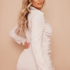 Robe Moulante Froncée Gris Pierre à Agrafes Et Détail Revers -Jupe Lumine Soldes Boutique 2865e23fcaa87b8b00391d5fcefa984bd25f8299 cmy4454 3