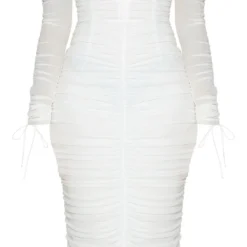 Robe Mi-longue En Mesh Froncé Blanc à Col Bardot Et Barre En V 9 Robe Mi-longue En Mesh Froncé Blanc à Col Bardot Et Barre En V -Jupe Lumine Soldes Boutique 29385ba38554f71faa90f7f383b37ca38814c7ad cmp4999 6