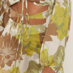 Robe Droite Satinée Verte Fleurie Découpée à Nouer 8 Robe Droite Satinée Verte Fleurie Découpée à Nouer -Jupe Lumine Soldes Boutique 2a12c28d1e54e082c56cd0f49c2c07025fb3e3b5 cnd1226 4