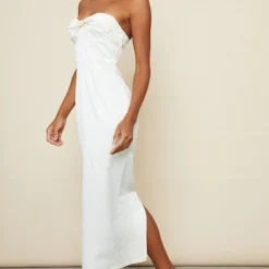 Robe Longue Satinée Crème à Détail Bonnets Torsadés -Jupe Lumine Soldes Boutique 2b28f898856d6a4a582d1c8ec9def74155f605bd cnc9984 3