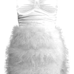 Robe Moulante Satinée Blanche à Bonnets Et Jupe En Plumes 9 Robe Moulante Satinée Blanche à Bonnets Et Jupe En Plumes -Jupe Lumine Soldes Boutique 2be3651eff61e8da6af8e9cc51f8e5f41a52c6bf cnc3005 5