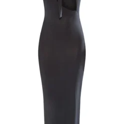 Robe Asymétrique Longue Très Moulante Noire à Bretelle Nouée -Jupe Lumine Soldes Boutique 2c2ce0c138b3b64b507b0d58fd94dc950f895648 cne1452 5