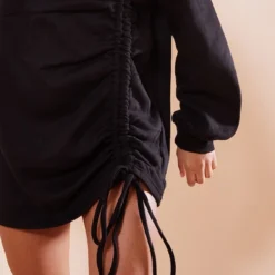 Robe Pull Oversize Noire En Sweat Froncé à Col Ras -Jupe Lumine Soldes Boutique 2c451adcca42eb925ceb512f88e9f9e503b45f84 cnd1268 4