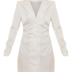 Robe Blazer Satinée Blanche Lacée Dans Le Dos -Jupe Lumine Soldes Boutique 2c6e08bef3a5d05146193ef35fcda3bd354e6277 cnd2335 5
