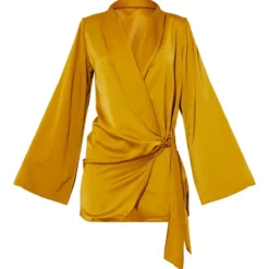 Robe Blazer Droite Chartreuse à Décolleté Très Plongeant Détail Noeud -Jupe Lumine Soldes Boutique 2d54cfcf5ac9aebfe9a715d88181c44a36d0640d cms0114 5