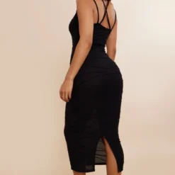 Robe Mi-longue Texturée Noire à Doubles Bretelles -Jupe Lumine Soldes Boutique 2de5aae9e95fef0f144dcf9d86cafcf9709b6dfa cnd5444 2