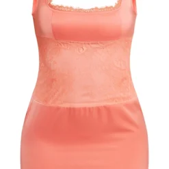 Robe Moulante Satinée Corail à Parties En Dentelle Et Bretelles 9 Robe Moulante Satinée Corail à Parties En Dentelle Et Bretelles -Jupe Lumine Soldes Boutique 2e25e58ea6a65609761d3016c06ff2fde9cbeb68 cne1377 5