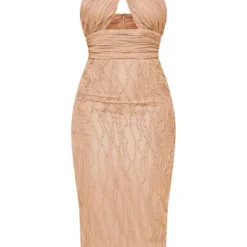 Robe Mi-longue En Jersey Texturé Café Au Lait à Bretelles Croisées Au Cou -Jupe Lumine Soldes Boutique 2ed5e7cf88e4066c3592b367be05fdc7c8b58fa8 cne2988 5