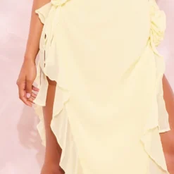 Robe Bustier Longue Jaune Citron Volantée à Fleurs -Jupe Lumine Soldes Boutique 2ee58373ea317984a5396aca10e0a769dfc483d6 cne2979 4