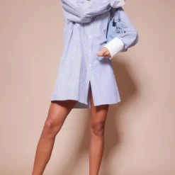 Robe Chemise Oversize Bleue à Rayures Et Col Contrastant 7 Robe Chemise Oversize Bleue à Rayures Et Col Contrastant -Jupe Lumine Soldes Boutique 2f3209e3b60fe9fc459d4832b323c4e2f1056485 cnd1234 3