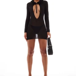 Mini Robe En Maille Tricot Transparente Noire à Col En Fausse Fourrure -Jupe Lumine Soldes Boutique 30bbd1ce909ae4a1173decaf058b9fb74f99d9f6 cnb8430 3