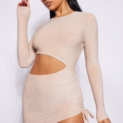 Mini Robe Dorée Métallisée à Découpe Et Fronces -Jupe Lumine Soldes Boutique 30c1aa37853ecd55d7783fb4ea7964b09d3ef9e5 cna9043 4