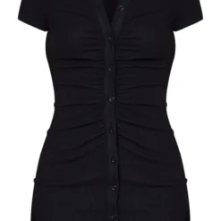 Robe Chemise Côtelée Noire Effet Froncé à Manches Courtes 9 Robe Chemise Côtelée Noire Effet Froncé à Manches Courtes -Jupe Lumine Soldes Boutique 30f5fd629dd2ab31c3a6d46611a0328a84e4f613 cmu4805 6