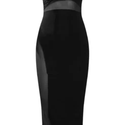 Robe Mi-longue Moulante Noire à Parties En Mesh Et Col Nageur 9 Robe Mi-longue Moulante Noire à Parties En Mesh Et Col Nageur -Jupe Lumine Soldes Boutique 310eccb5feff682d1fe0482963e63f4310ba8b68 cnb2747 5