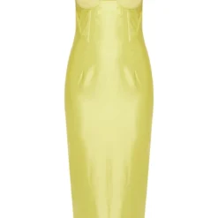 Robe Mi-longue Satinée Vert Citron à Corset Et Dentelle 9 Robe Mi-longue Satinée Vert Citron à Corset Et Dentelle -Jupe Lumine Soldes Boutique 31887c2308527015d5e5eeed115679843bf8e1e2 cnd7531 5