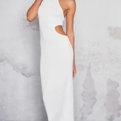 Robe Longue Blanche Côtelée Texturée à Dos Nu Et Découpes -Jupe Lumine Soldes Boutique 31d8f213f34880ac5ee92fb085f137f0f76a9c74 cne2872 3