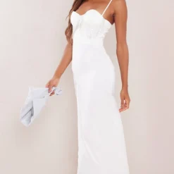 Robe Longue Portefeuille Blanche à Bonnets Frangés De Strass -Jupe Lumine Soldes Boutique 3245653d2c631db1ad48b826f01d9d2d851019eb cna9149 3