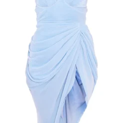 Robe Mi-longue Drapée Plissée Bleu Clair à Armatures 9 Robe Mi-longue Drapée Plissée Bleu Clair à Armatures -Jupe Lumine Soldes Boutique 326cacd9645f36cdd9095eeee83981bcdf6db72a cne8508 5