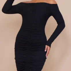 Robe Mi-longue Noire à Col Bardot Et Fronces 8 Robe Mi-longue Noire à Col Bardot Et Fronces -Jupe Lumine Soldes Boutique 33ee1ef373e0fdf0e38b5cee56eaf703f85f6edc cmz2205 5