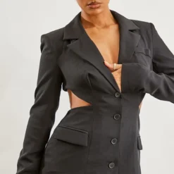 Robe Blazer Découpée Noire à Dos Ouvert 8 Robe Blazer Découpée Noire à Dos Ouvert -Jupe Lumine Soldes Boutique 343473ba3bf842c5e3782c68434d095b8aef5e93 cnd2185 4