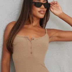 Robe Mi-longue Taupe Côtelée Brossée à Boutons Devant Et Bretelles -Jupe Lumine Soldes Boutique 343d00a48a12f8d9aaa13880b926e098e20e399b cnb7271 4