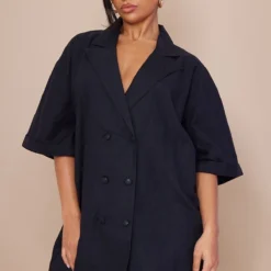 Robe Blazer Noire Effet Lin Oversize à Manches Courtes Et Double Boutonnière 7 Robe Blazer Noire Effet Lin Oversize à Manches Courtes Et Double Boutonnière -Jupe Lumine Soldes Boutique 360a162944043a3fc1970afe8ac04c00eccf05fe cmz1807 3