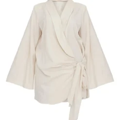 Robe Blazer Droite Blanc Cassé Effet Lin Très Décolletée à Détail Noué 9 Robe Blazer Droite Blanc Cassé Effet Lin Très Décolletée à Détail Noué -Jupe Lumine Soldes Boutique 36b4b47a9811caa7f94c145e119b874dab77a753 cne1822 5