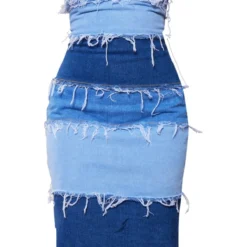 Robe Mi-longue Effet Déchiré En Jean Bleu Moyennement Délavé à Ceinture Et Parties Contrastantes 9 Robe Mi-longue Effet Déchiré En Jean Bleu Moyennement Délavé à Ceinture Et Parties Contrastantes -Jupe Lumine Soldes Boutique 36fcf356bf6eb135abfd9635bb31a4f0332d323f cnb4439 5