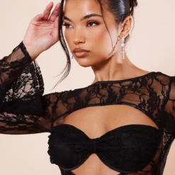 Robe Moulante En Dentelle Transparente Noire à Fronces Et Armatures -Jupe Lumine Soldes Boutique 3861ef0b19d8c8ea6bc7519422d0aeefda717947 cnc7711 4