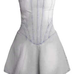 Mini Robe En Jean Délavé Bleu Clair Détail Coutures -Jupe Lumine Soldes Boutique 392c8d60aeee7318cd05414fd4c43b08d672b38d cnd9325 5