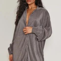 Robe Chemise Gris Anthracite Plissée à Ourlet Volanté -Jupe Lumine Soldes Boutique 3a93d24ac4d354781a40a9ad6f27ee41818b5ca7 cnd0033 3