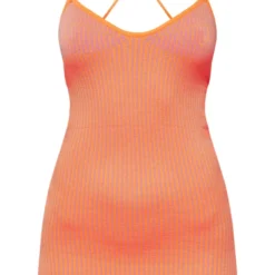 Mini Robe Orange En Maille Bicolore à Nouer Dans Le Dos -Jupe Lumine Soldes Boutique 3c8ce0704620c9ee32871e7a68c6ba826a10c1bb cmw2110 5