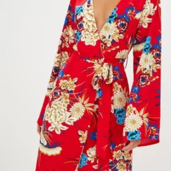 Robe Kimono Longue Rouge à Imprimé Floral -Jupe Lumine Soldes Boutique 3d72b0a3ff2f10d6185b3c8da471220989167004 CLT9789 5