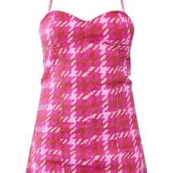 Robe En Jean Imprimé Carreaux Roses à Dos Nu -Jupe Lumine Soldes Boutique 3d77483647bc0e42759df07bae1eb707c2e1ff14 cna7340 5