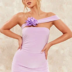 Robe Très Moulante Froncée Lilas à Détail Rosace -Jupe Lumine Soldes Boutique 3e75df2d34f3580d1b1732b0cbfcfd1f23d0be8c cne4564 3