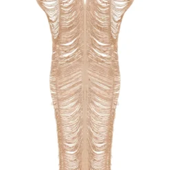 Robe De Plage Longue Dorée à Franges à Décolleté -Jupe Lumine Soldes Boutique 3f9a39a97c0936430b37f507b4376ae82c1696af cnd7981 5