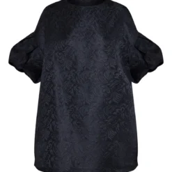 Robe Babydoll Noire En Jacquard Texturé à Manches Bouffantes -Jupe Lumine Soldes Boutique 40ac0855a2d2e4c8e4aa6e005a50139b166be8a9 cnb9627 5