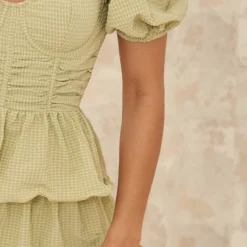 Robe Patineuse Vert Sauge Crêpée à Détail Bonnets Et Jupe étagée 8 Robe Patineuse Vert Sauge Crêpée à Détail Bonnets Et Jupe étagée -Jupe Lumine Soldes Boutique 40c7b7fed7ee790d1dda322d49db3e59dc1a6912 cne2963 4