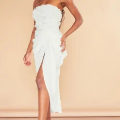 Robe Mi-longue Drapée Blanche à Détail Roses 7 Robe Mi-longue Drapée Blanche à Détail Roses -Jupe Lumine Soldes Boutique 41647c6c730243c7af548ba2fc395d77b2029f83 cnd2021 3