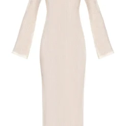 Robe Longue Texturée Ajourée Crème à Manches Longues -Jupe Lumine Soldes Boutique 417472d6570c8a6b86c5a11c7dc639e3b46b7cb7 cne8468 5