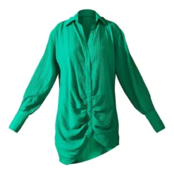 Robe Chemise Verte Froncée Devant Texturée à Manches Longues 11 Robe Chemise Verte Froncée Devant Texturée à Manches Longues -Jupe Lumine Soldes Boutique 41816ce7bd8177997b3ee4016b261bc7f85f4b1c cms6968 6