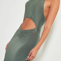 Robe Longue Moulante Kaki Froncée à Col Montant Et Découpes 8 Robe Longue Moulante Kaki Froncée à Col Montant Et Découpes -Jupe Lumine Soldes Boutique 418ef5b3e98d926b993fc815fc60d6d955a17bd7 cnd2287 4