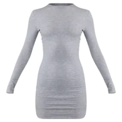 Robe Moulante En Jersey Gris Chiné à Dos Nu Noué Et Manches Longues -Jupe Lumine Soldes Boutique 428766d46b69fcc9b2316f8d535d8e92a346586d cnd1259 5
