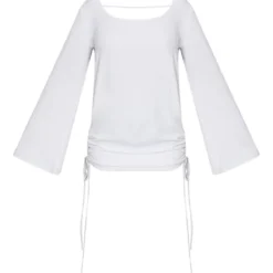 Robe Moulante Texturée Satinée Blanche à Fronces Sur Les Côtés Et Dos Nu 9 Robe Moulante Texturée Satinée Blanche à Fronces Sur Les Côtés Et Dos Nu -Jupe Lumine Soldes Boutique 432a7e00b767c37b6fbe3179fc3b76913c00a8b5 cnd1228 5