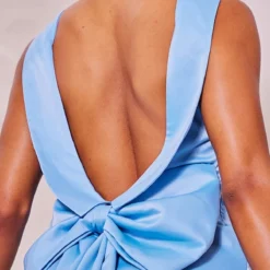 Robe Droite Satinée Bleue à Dos Nu Et Noeud 8 Robe Droite Satinée Bleue à Dos Nu Et Noeud -Jupe Lumine Soldes Boutique 435fe8d79e5ca2c8ffbfb582962915e594fa1954 cne8493 4