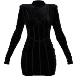 Robe En Velours Noir à Col Montant Et Manches Longues Détails Liserés 9 Robe En Velours Noir à Col Montant Et Manches Longues Détails Liserés -Jupe Lumine Soldes Boutique 43b1021605a2bba4fcf11d1e90b32ea2e68f3ce9 cnc5765 5