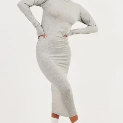 Robe Longue Café Au Lait Chiné