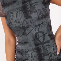 Robe Moulante Grise Imprimé Monument à Col Montant Et Ourlet Fendu -Jupe Lumine Soldes Boutique 43e2d362b23792052e66d980fe64e794075748c7 cnb1103 4